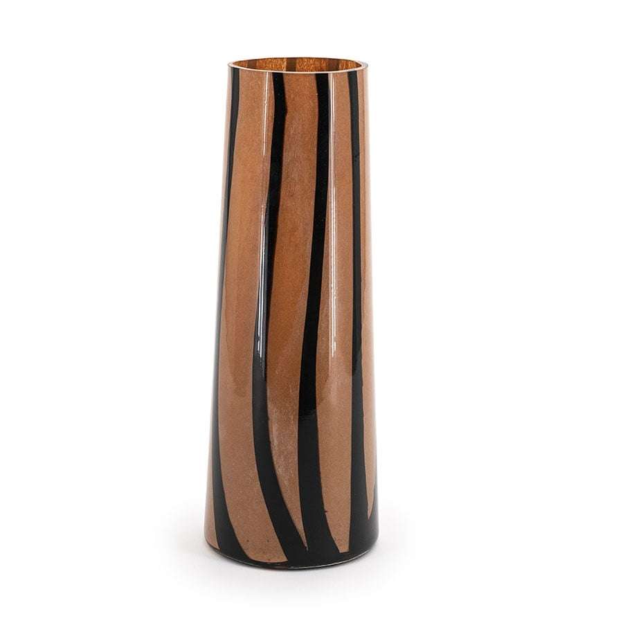 Niala Vase Brown with Black Stripes by By-Boo